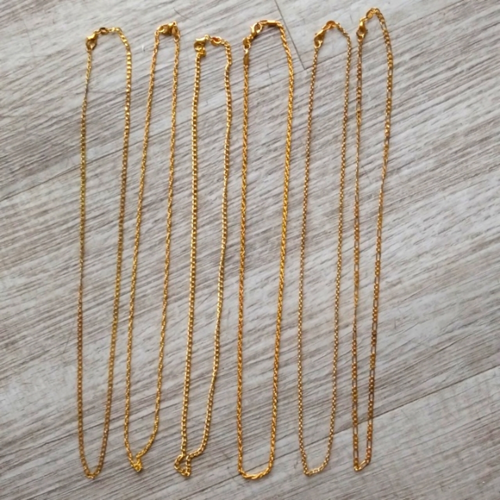 Gold plated 20" layering chains